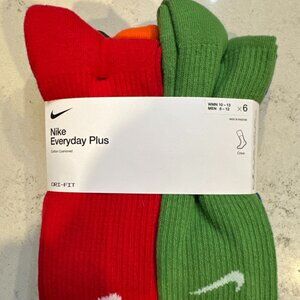 Nike Everyday Plus Cotton Cushioned RAINBOW Multicolor Dri-Fit Crew Socks
